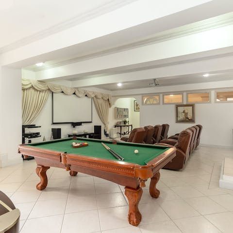 Catch a movie or shoot some pool in the games and cinema room