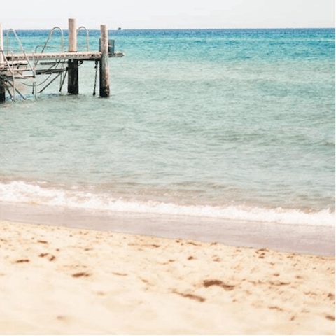 Spend the day on Casablanca Beach, 100 metres away