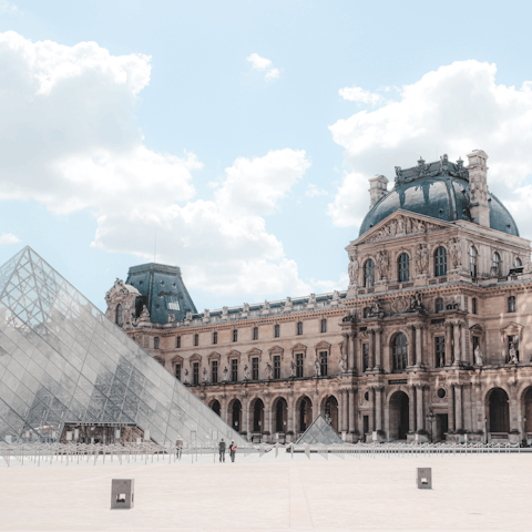 Spend an afternoon admiring the Louvre's art, an eight-minute walk away