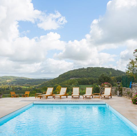 Cool down with a dip in the private pool