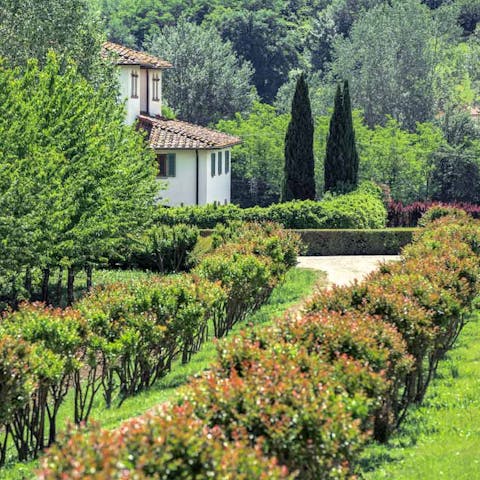 Explore 70 hectares of 16th century grounds