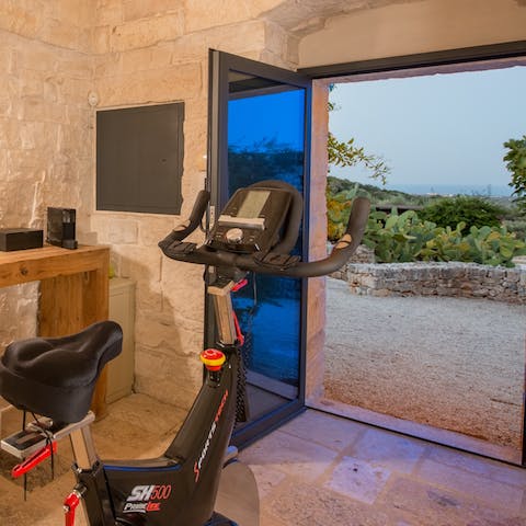 Grab a quick workout with an unbeatable view