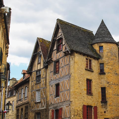 Take a day trip tp the medieval town of Sarlat – less than an hour's drive away