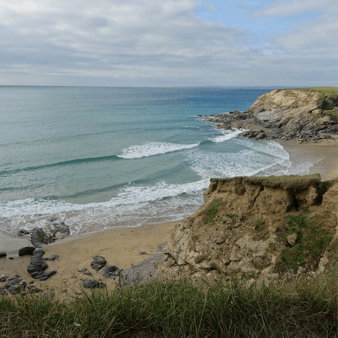 Walk or drive to the north Cornwall coast, just minutes from your door