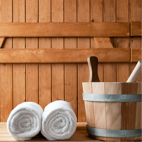 Unwind in the steam room or sauna