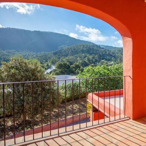 Admire the mountain views from the terrace