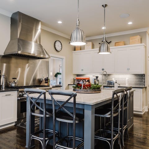 Whip up a feast together in the gourmet kitchen