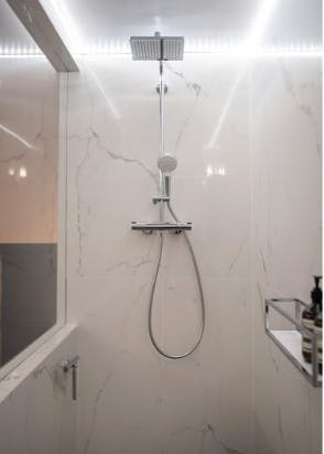 The modern bathroom 