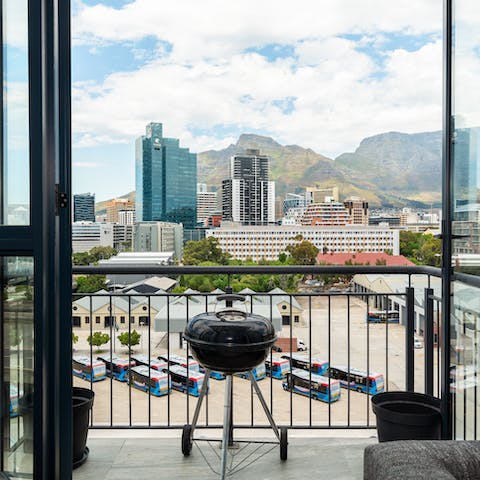 Step out onto the balcony for a celebratory sundowner with a view
