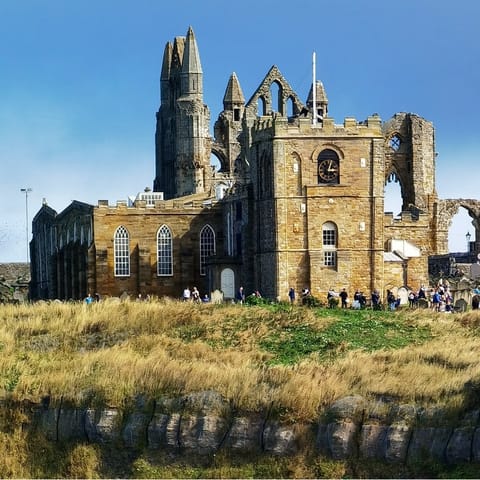 Wind your way through the town to admire the views from Whitby Abbey