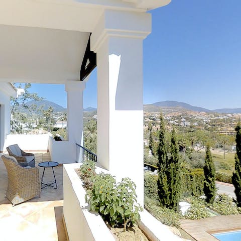 Sit out on your peaceful balcony and admire the views of the stunning landscape surrounding you