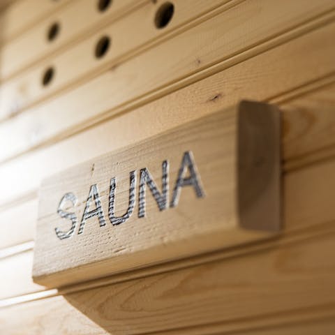 Wind down with a rejuvenating session in the sauna