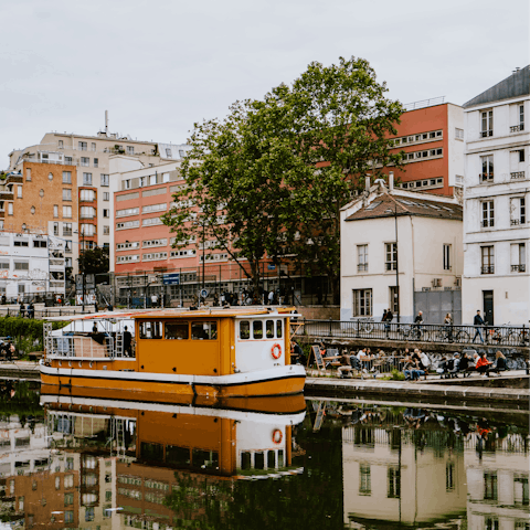 Stay in Paris's 10th arrondissement, next to the Canal Saint-Martin