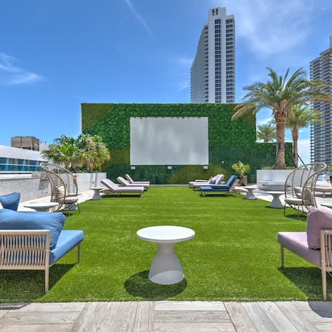 Socialise with your neighbours on the communal roof terrace