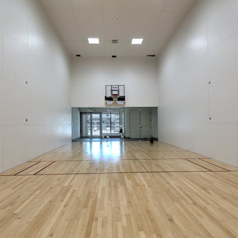 Get active on the indoor or outdoor sports courts