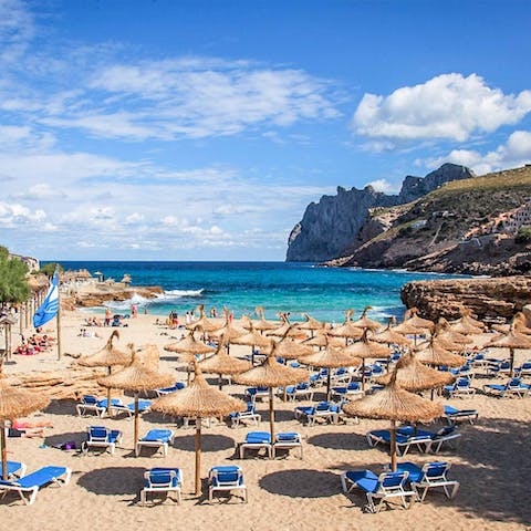 Settle in a for a sunbathing session on Can Cap de Bou Beach