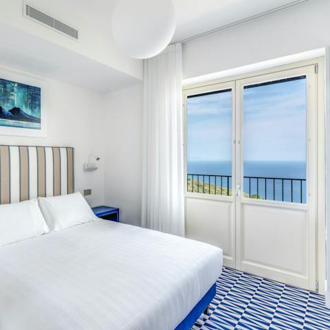 Wake up to stunning Mediterranean Sea views