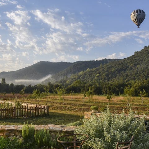 Have your host arrange a local hot air ballooning experience