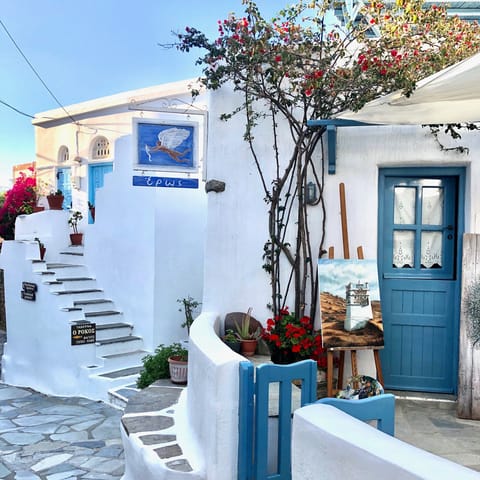 Explore the beautiful centre of Tinos Chora, 5km from home