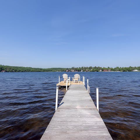 Fish, swim and  kayak on Kauneonga Lake, right on your doorstep