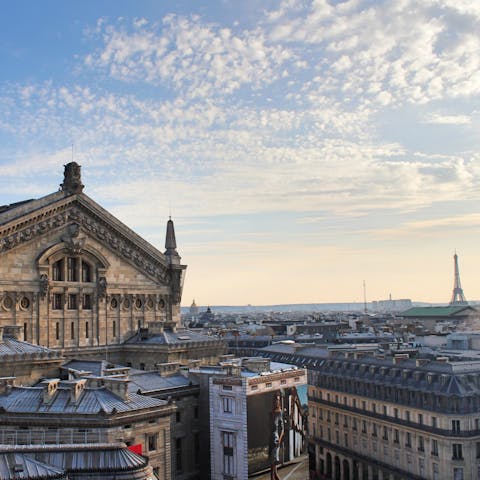 Spend a night at the Palais Garnier opera house, under a twenty-minute walk from this home