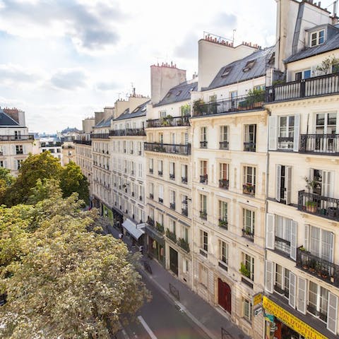 Take in the views over the typically Parisian neighbourhood