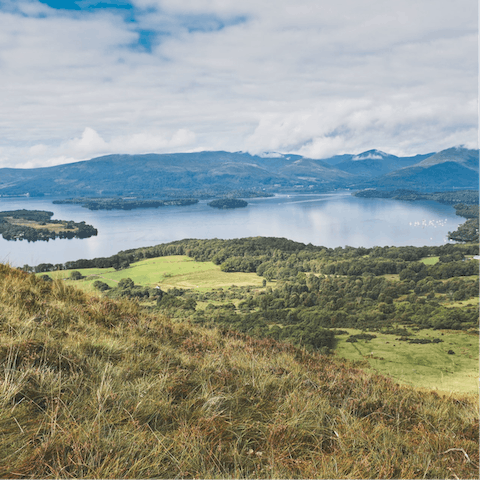 Drive to Loch Lomond and the Trossachs National Park in fifty-five minutes