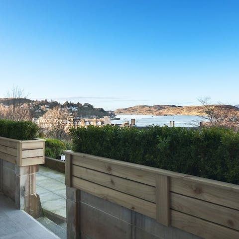 Take in wonderful views of the Sound of Kerrera from the home's elevated position