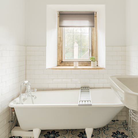 Fill the bathtub with bubbles for a long, luxurious soak