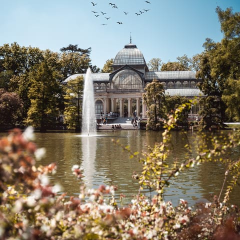 Visit the beautiful El Retiro Park, under a thirty-minute walk or a nine-minute ride from this home