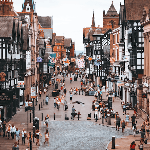Explore the historic buildings and buzzy streets in surrounding Chester