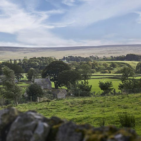 Admire delightful countryside views as you sip your morning cuppa