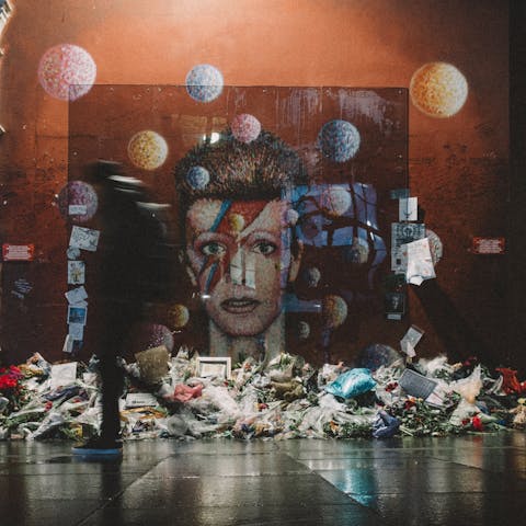 Stop at the David Bowie memorial as you explore Brixton, minutes away