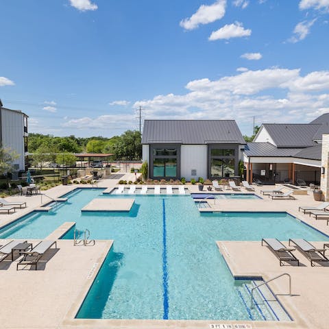 Cool off in the private swimming pool