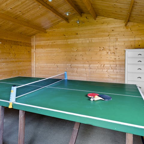 Head to the summer house for a game of ping pong