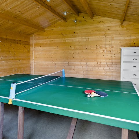 Head to the summer house for a game of ping pong