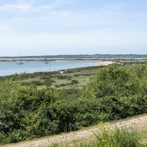 Stroll just five minutes to reach rockpools and sand at Mersea beach