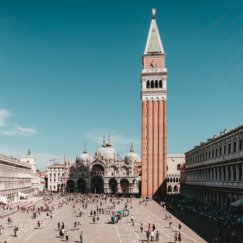 Catch the water bus to St Mark's Square – the journey will take you twelve minutes in total