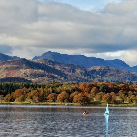 Make your way to Lake Windermere for hiking, kayaking or simply admiring the natural beauty 