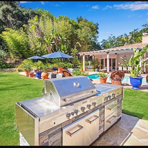 Fire up the grill and dine under the California sky