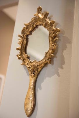 The gilded baroque mirror