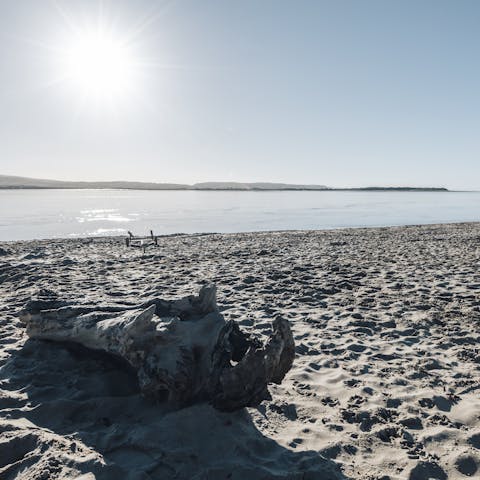 Wander along the sands of Aberdyfi Beach, which starts just across the street from your front door