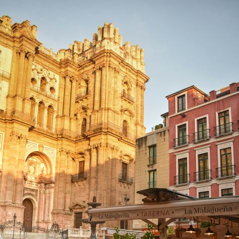 Drive down to Malaga and stroll through the beautiful and historic city centre