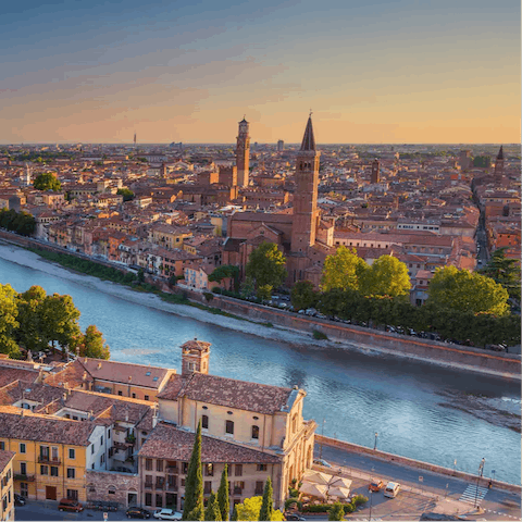 Spend the day in the city of Verona, just a thirty-minute drive from home