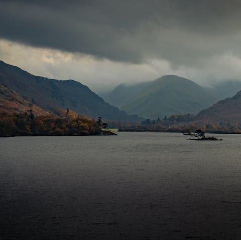 Stroll seven minutes down to the water's edge at Ullswater Marina