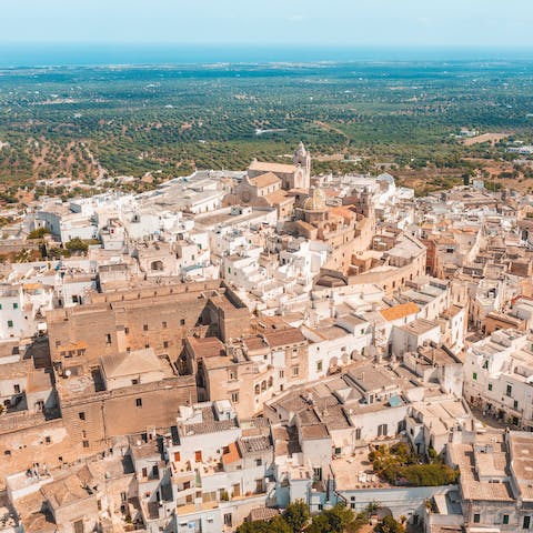 Eat fresh pasta or sample the local wines around the charming town of Brindisi, just thirty minutes away