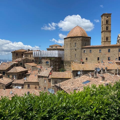 Take a trip to Volterra and explore its medieval frescoes and bell tower