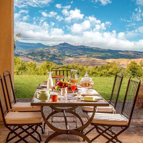 Eat in front of some of the best views in Tuscany