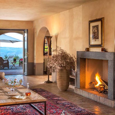 Dig into your holiday read with a roaring fire