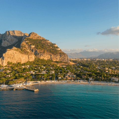 Enjoy a beach day down at Mondello – this picturesque former fishing village is 12km away